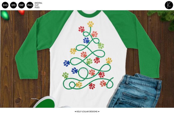 Paw Print Christmas Tree