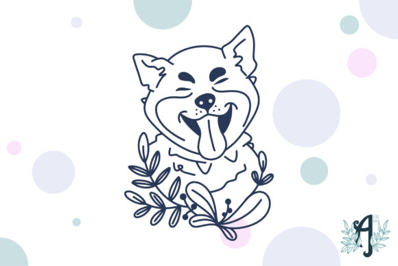Shiba Inu: A Charming Botanical Embroidery Design Worth Your Thread